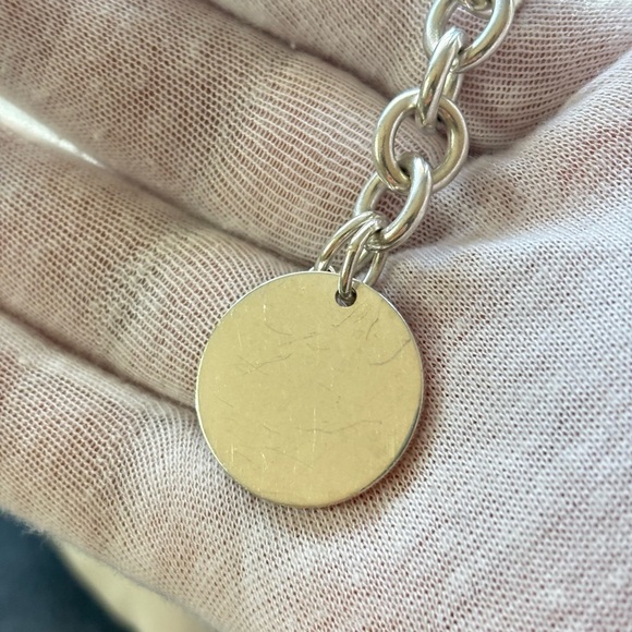 Tiffany & Co. Sterling silver Round tag Bracelet 5-5.5" XS - Picture 7 of 8